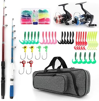 Amazon.co.jp: 釣りセット 初心者 2本の釣り竿セット フィッシング 海